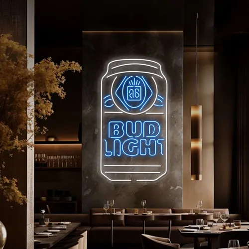In Can Bud Light Neon Sign - Custom Hats Now