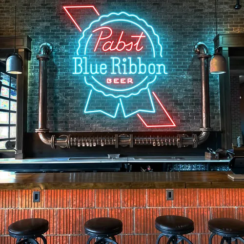 Pabst Blue Ribbon Neon Sign - Custom Hats Now