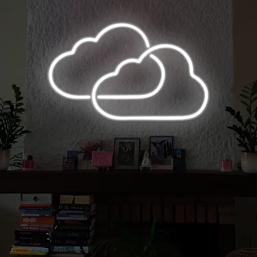 Twin Cloud Neon Signs - Custom Hats Now