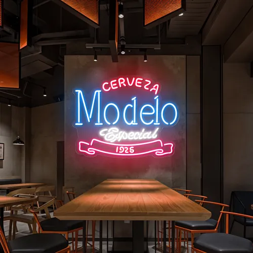 Modelo Neon Signs - Custom Hats Now