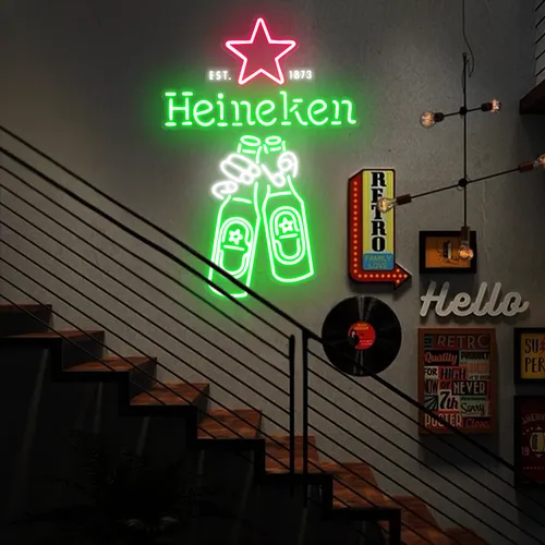 Heineken Neon Signs - Custom Hats Now