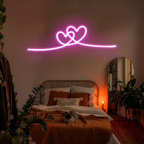 Infinity Heart Pink Neon Sign - Custom Hats Now