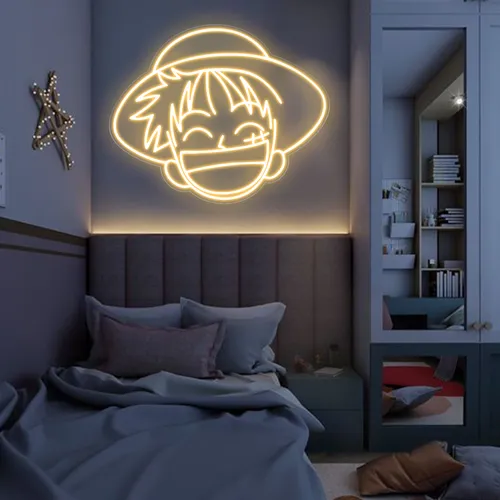 Monkey Luffy Neon Sign - Custom Hats Now