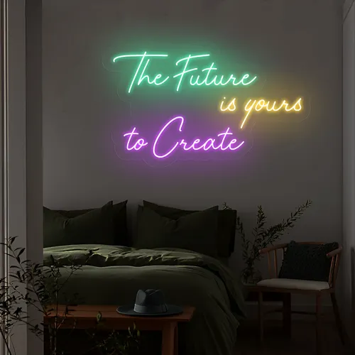 Visionary The Future is Yours to Create Neon Sign - Custom Hats Now