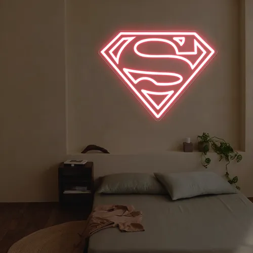 Superman Neon Sign - Custom Hats Now