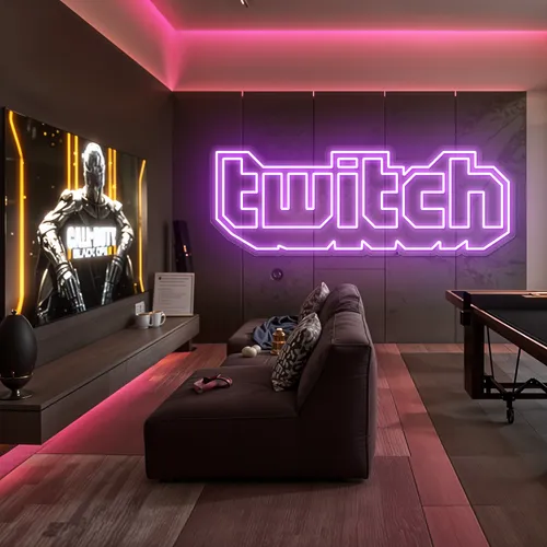 Twitch Streamer Neon Sign - Custom Hats Now