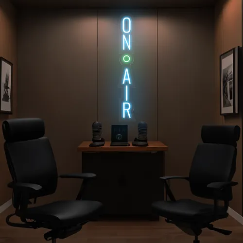 On Air Vertical Neon Sign - Custom Hats Now