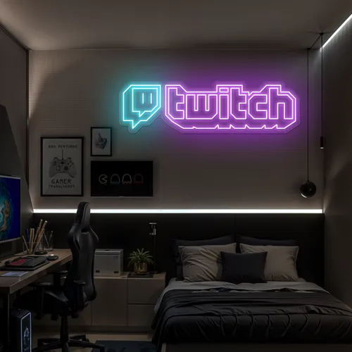 Twitch Streaming Setup Neon Sign - Custom Hats Now