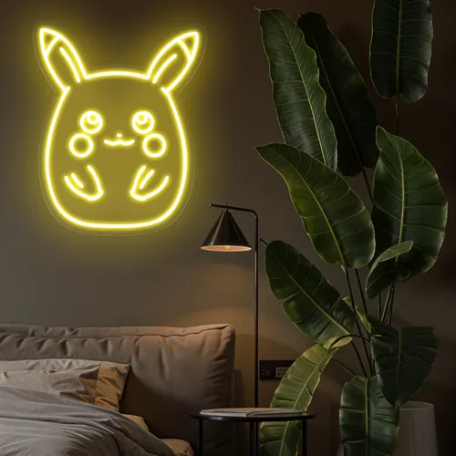 Cute Pikachu Neon Sign - Custom Hats Now