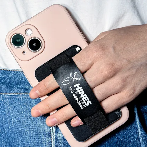 Leather Phone Wallet with Hand Grip - Custom Hats Now