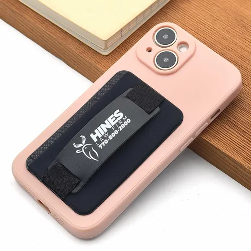 Leather Phone Wallet with Hand Grip - Custom Hats Now