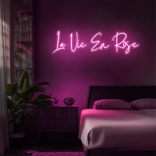 La Vie En Rose Neon Sign - Custom Hats Now