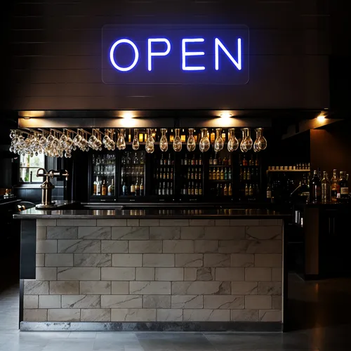 Mini Open Neon Sign - Custom Hats Now