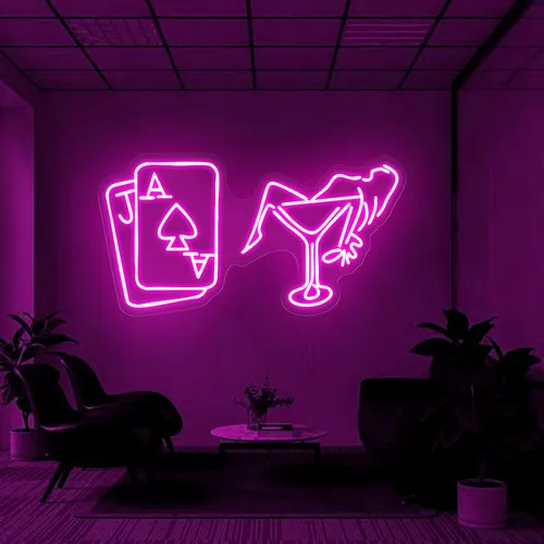 Vegas Night Neon Sign - Custom Hats Now