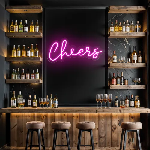 Mini Cheers Neon Sign - Custom Hats Now