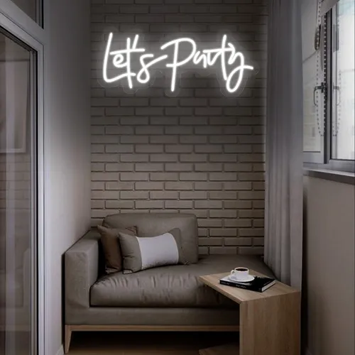 Mini Lets Party Neon sign - Custom Hats Now