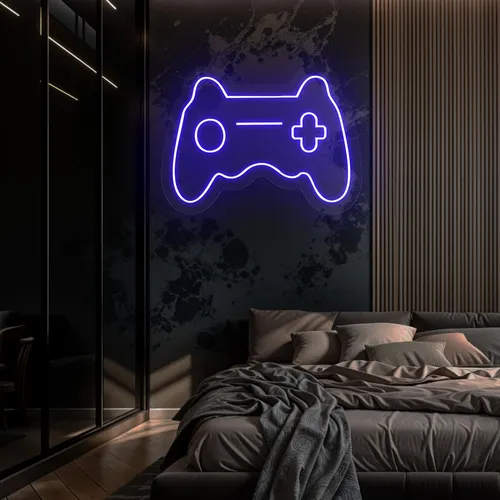 Game Controller Neon Sign - Custom Hats Now