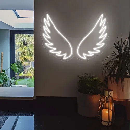 Angel Wings Neon Sign - Custom Hats Now