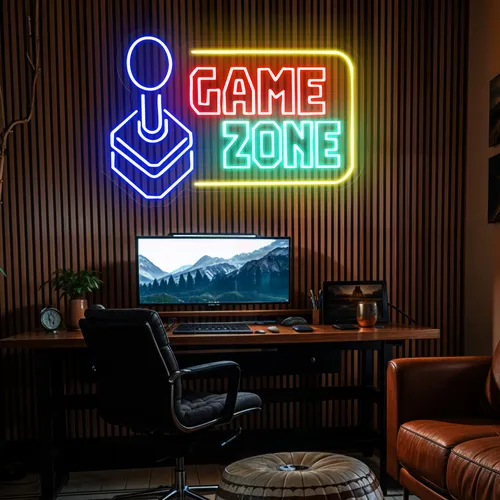 Game Zone Neon Sign - Custom Hats Now