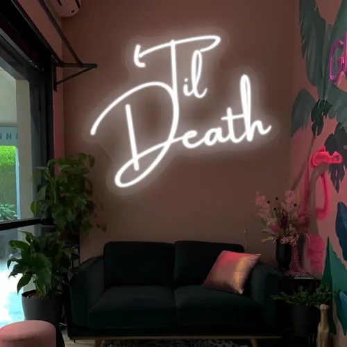 Til Death Neon Signs - Custom Hats Now