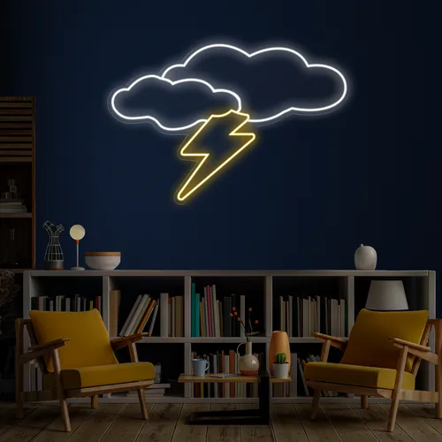 Thunder Cloud Neon Sign - Custom Hats Now