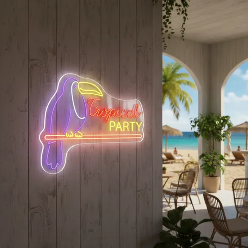 Tropical Party Neon Sign - Custom Hats Now