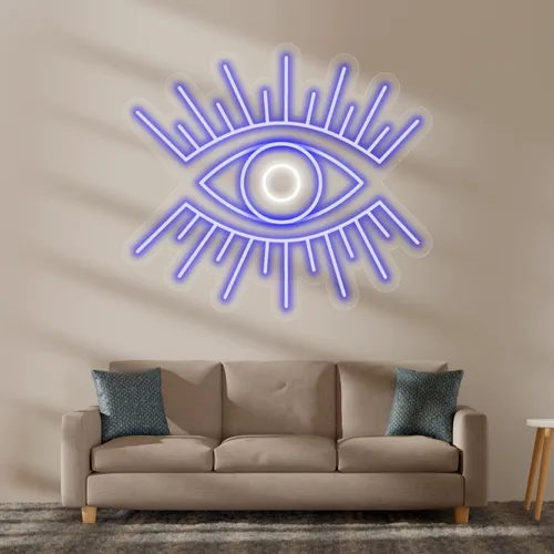 Custom Eye Neon Sign - Custom Hats Now