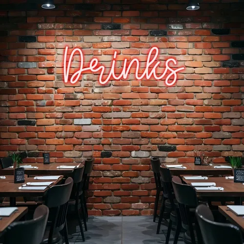 Custom Drink Neon Sign - Custom Hats Now