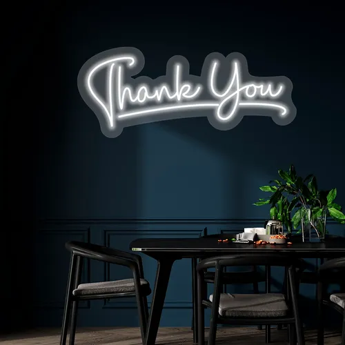 Custom Neon Thank You Sign - Custom Hats Now