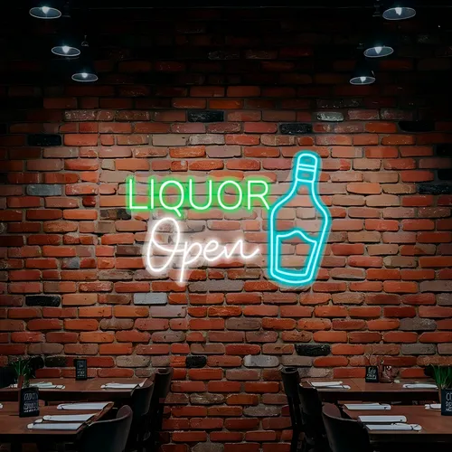 Custom Neon Liquor Signs - Custom Hats Now