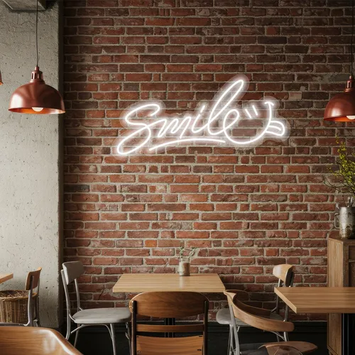 Custom Smile Neon Signs - Custom Hats Now