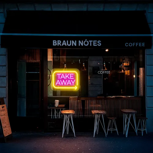 Custom Take Away Neon Signs - Custom Hats Now