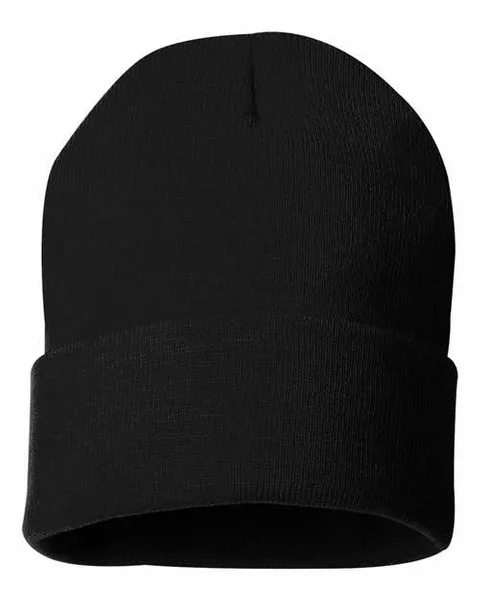 12" Solid Cuffed Beanie - Custom Hats Now