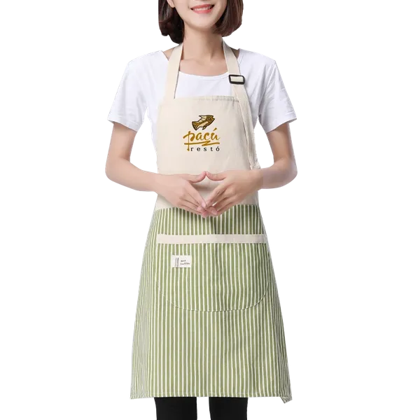 Apron with Happy Bear Patch - Custom Hats Now