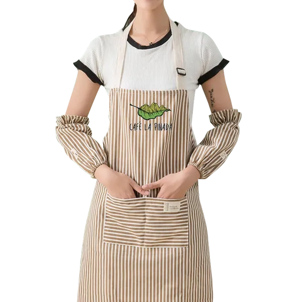 Striped Cotton and Linen Apron - Custom Hats Now