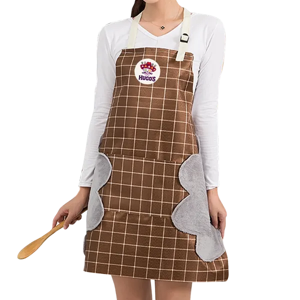 Striped Plaid Hand Wiping Apron - Custom Hats Now