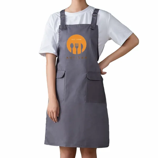 Double Shoulder Strap Pocket Apron - Custom Hats Now