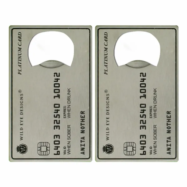 Platinum Card Shaped Bottle Opener - Custom Hats Now