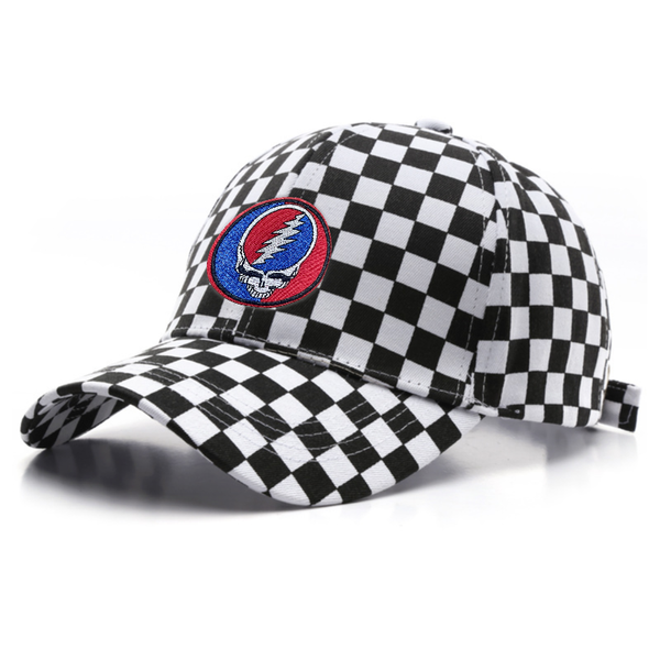 Two Tone Checkered Cotton Cap - Custom Hats Now