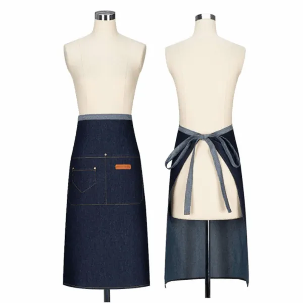 Extended Length Denim Apron - Custom Hats Now