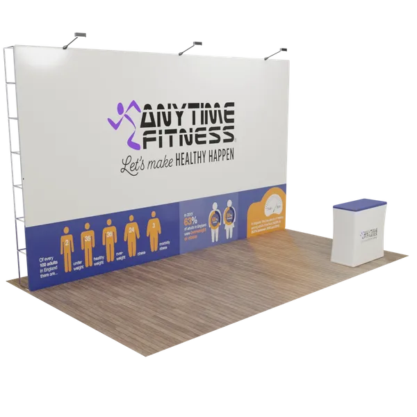 Custom Pop Up Trade Show Display 20' x 10' - Custom Hats Now