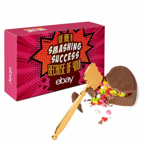 Smash Chocolate Heart with Candy Hearts - Custom Hats Now