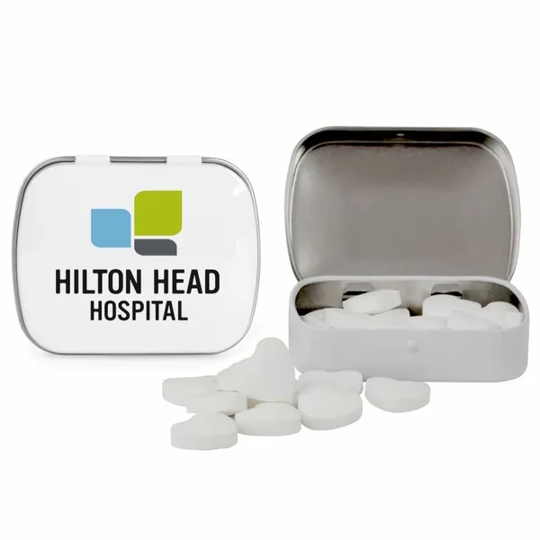 Domed Tin with Heart Shaped Mints - Custom Hats Now