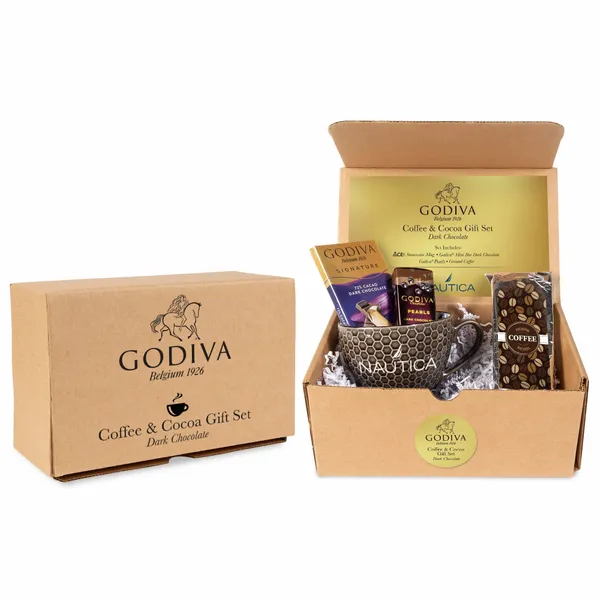 Godiva Coffee and Cocoa Gift Set - Dark Chocolate - Custom Hats Now