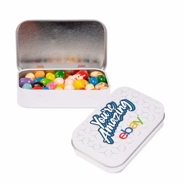 Rectangular Tin - Gourmet Jelly Beans® - Custom Hats Now