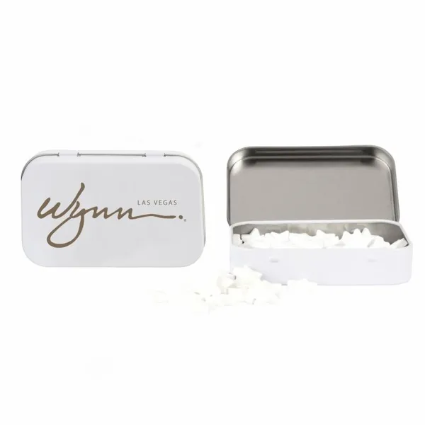 Rectangular Tin with Star Shaped Mints - Custom Hats Now
