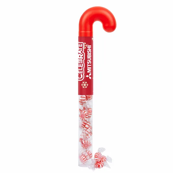 Holiday Candy Cane Tube - Starlight Peppermints - Custom Hats Now