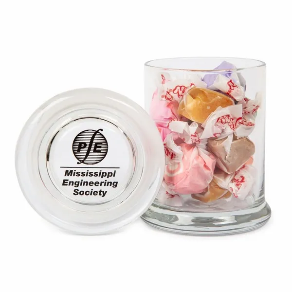 Glass Gourmet Jar - Salt Water Taffy - Custom Hats Now