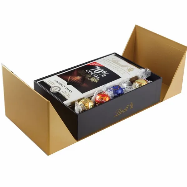 Golden Box of Lindt Sweets - Custom Hats Now