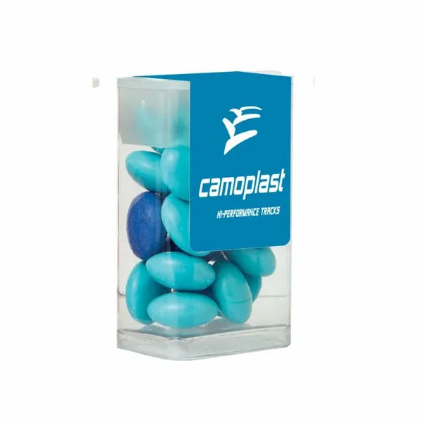 Mini Flip-Top Tube with Imprinted Chocolate Buttons - Custom Hats Now